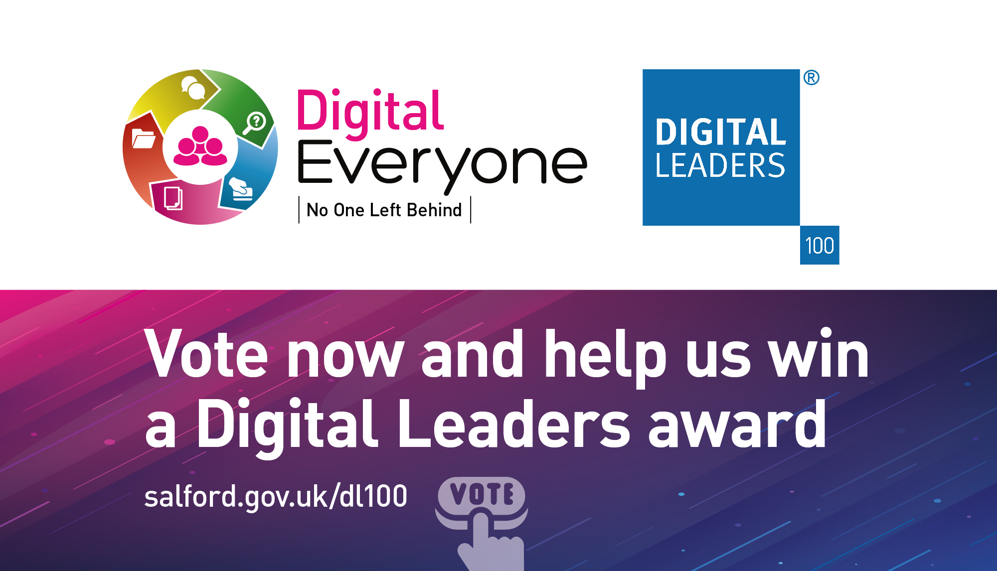 Vote now and help us win a Digital Leaders award
