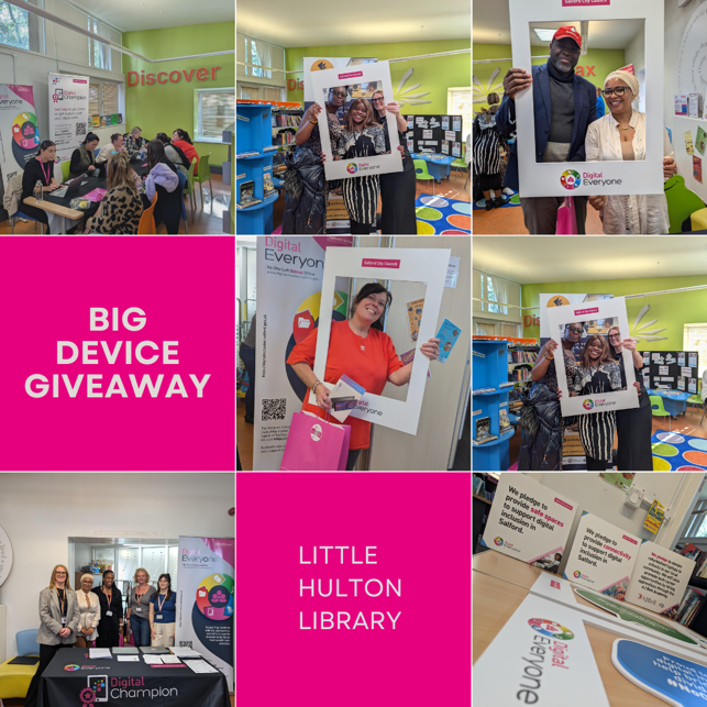 Big Device Giveaway Collage - Little Hulton Library images